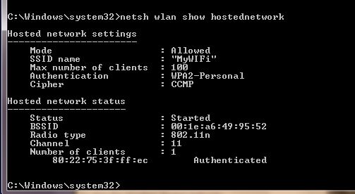 MAC addresses of connected users